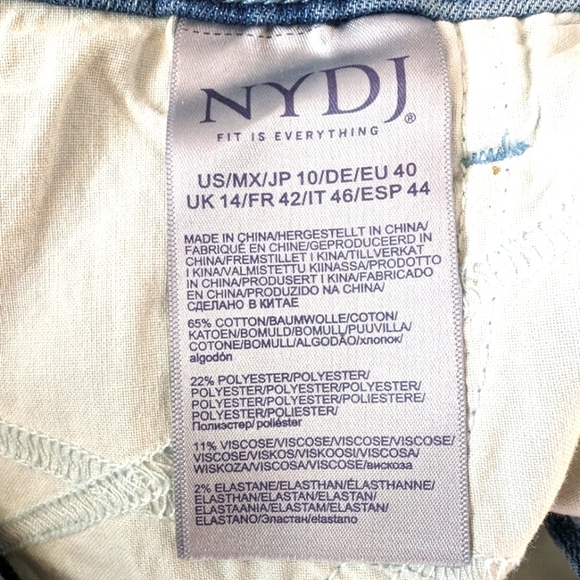 NYDJ Wide Leg Pedal Pusher Jeans .. Size 10 - Picture 7 of 11